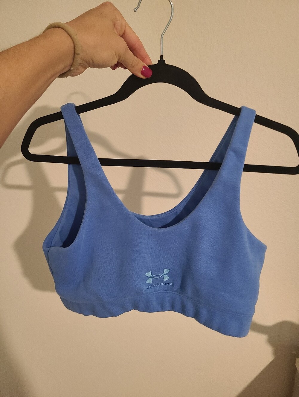 Under Armour Women's Sky Blue Fleece Sports Bra